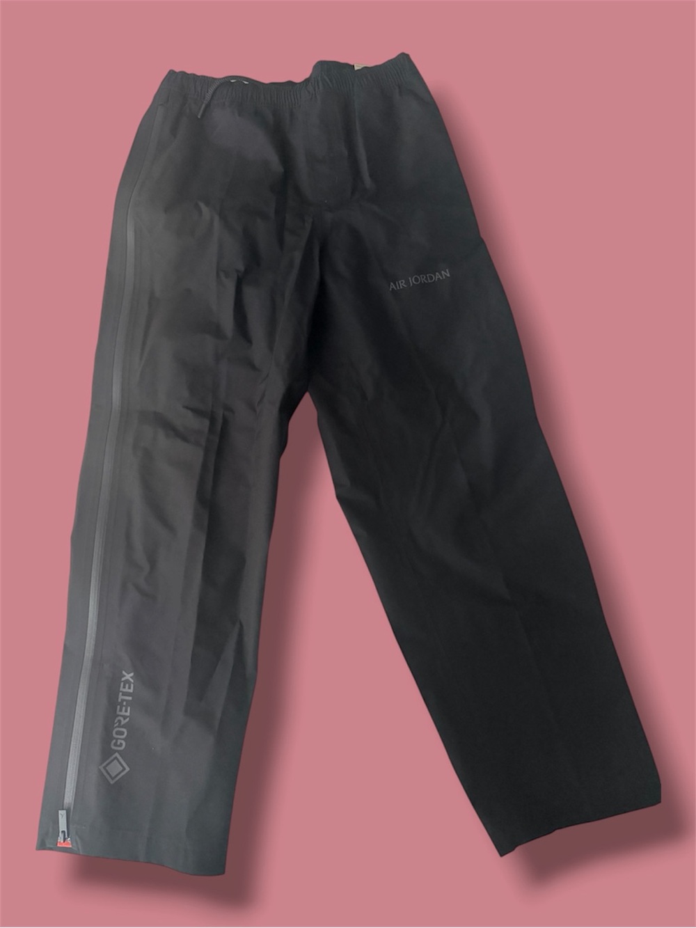 New! Air Jordan GORE-TEX Men's Black Waterproof Jogger Pants (Medium)